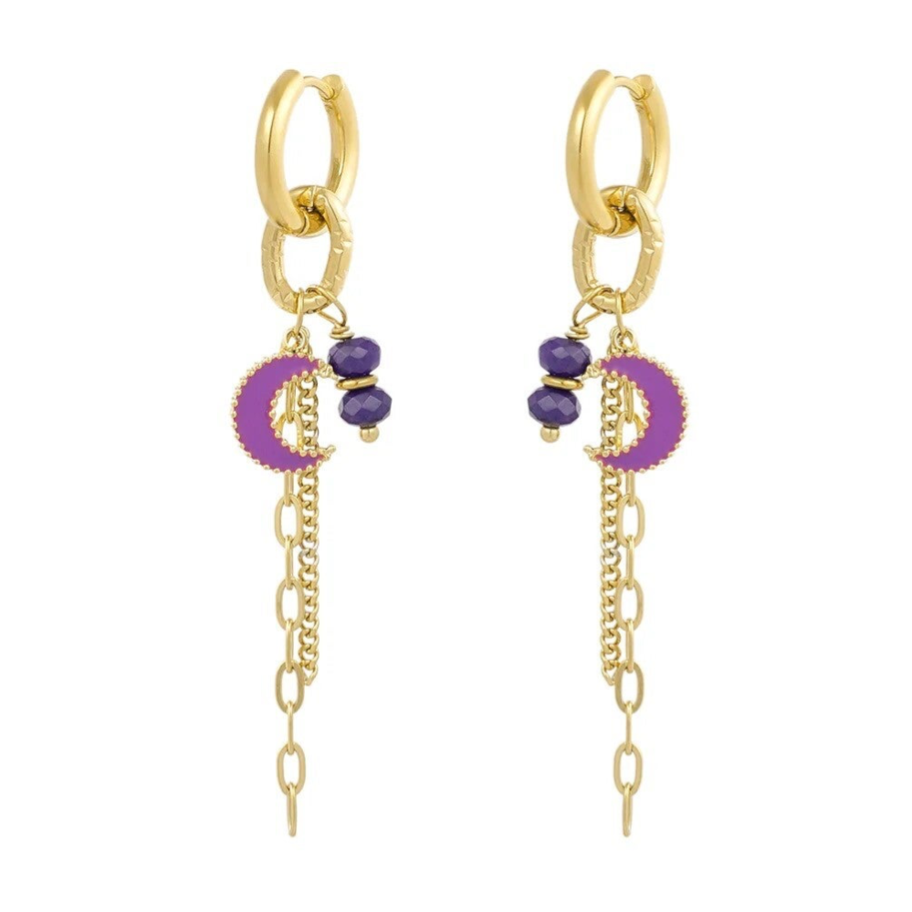 Boucles d’Oreilles Luna Violet