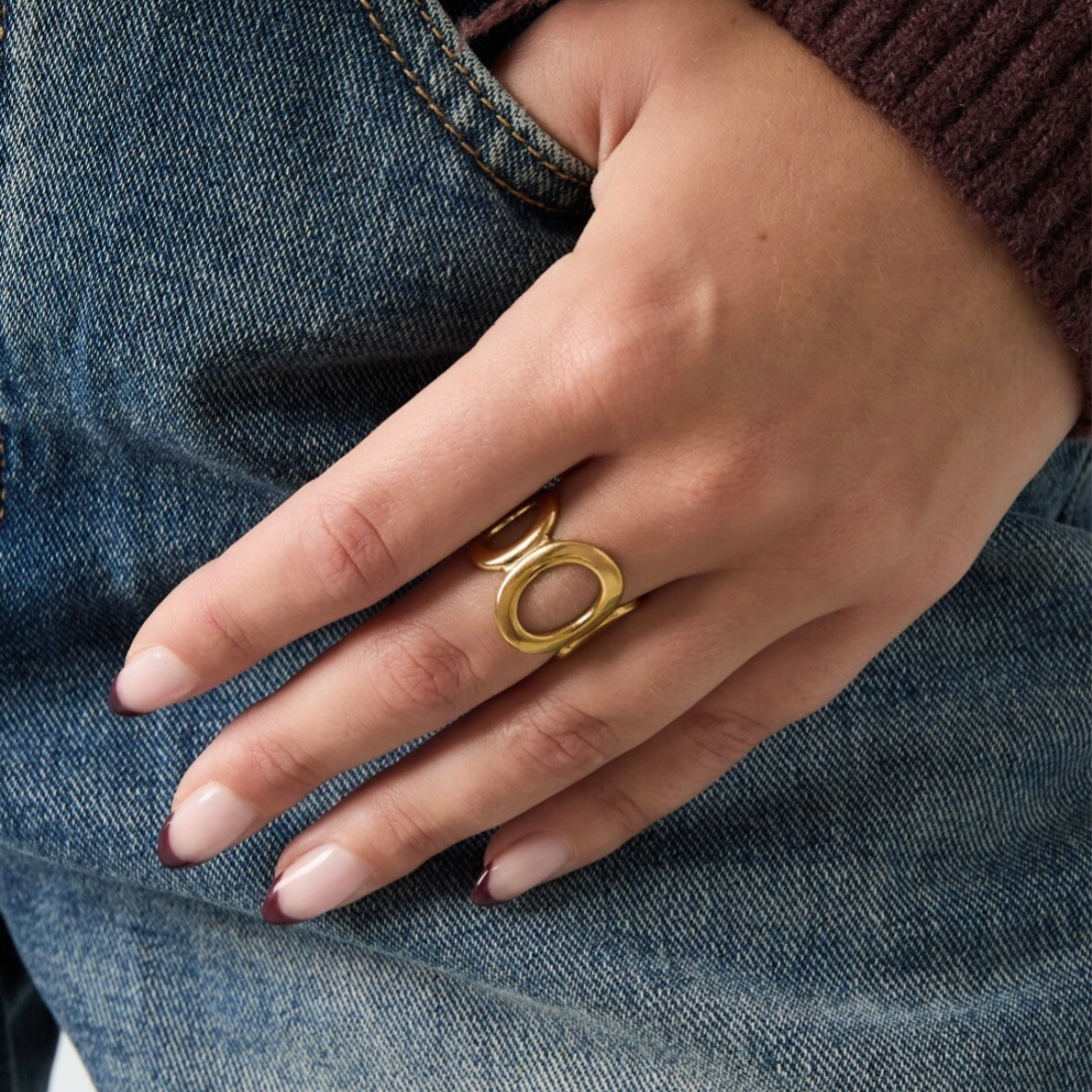 Bague à cercle ouvert - Doré