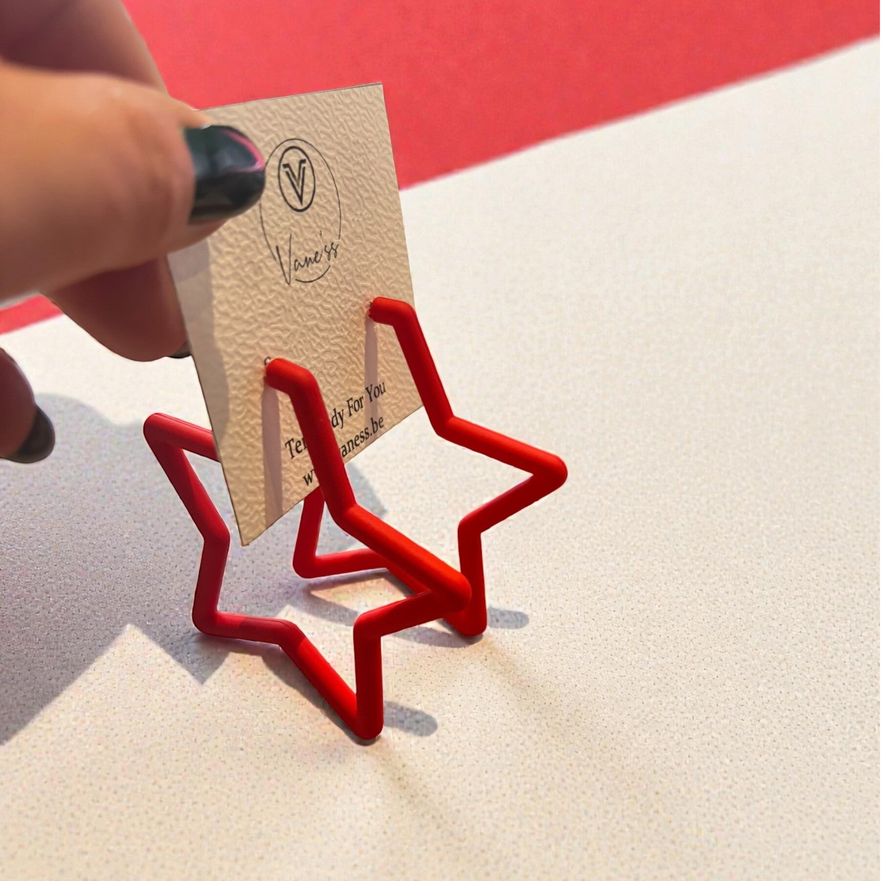 Boucles d'oreilles créole étoile - Rouge