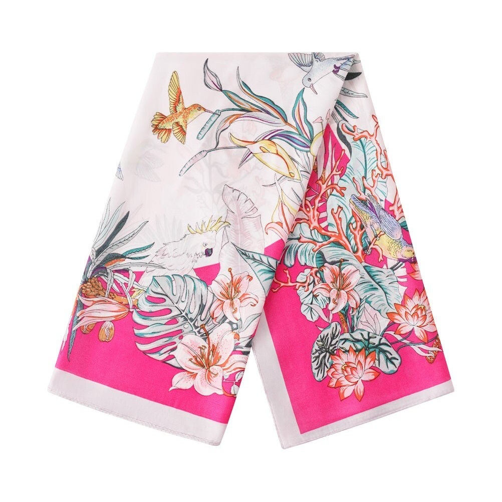 Foulard tropical - rose