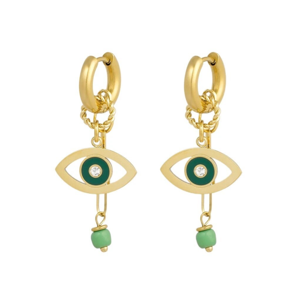 Boucles d’Oreilles Green Eye