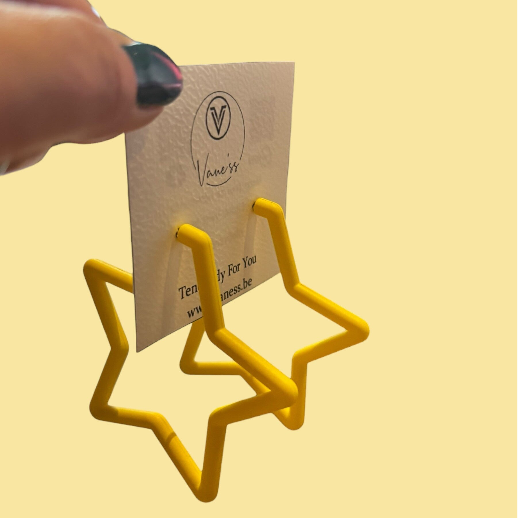 Boucles d'oreilles créole étoile - Jaune