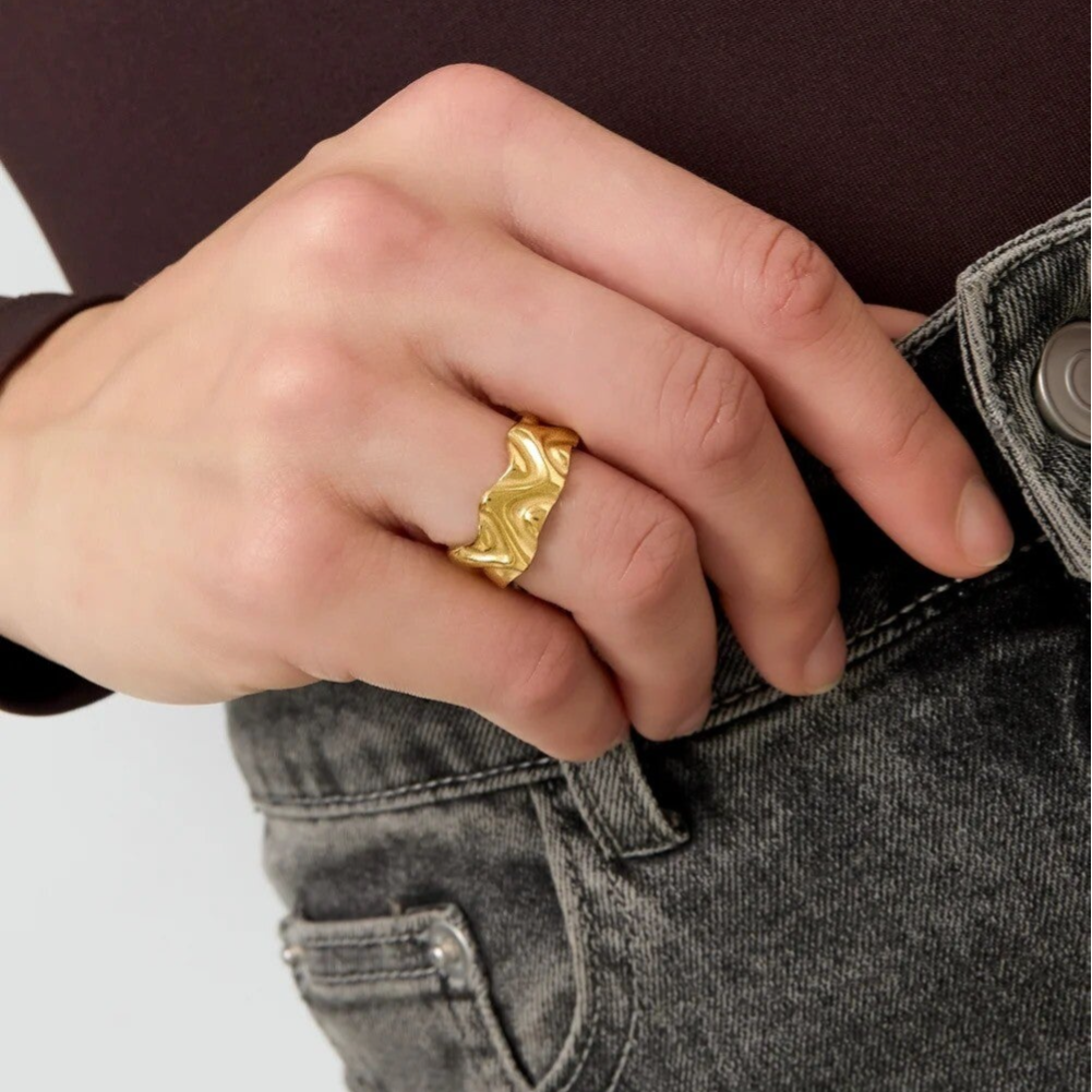 Bague irrégulière - Doré