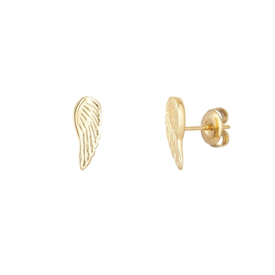 Petites boucles d'oreilles ailes - Doré
