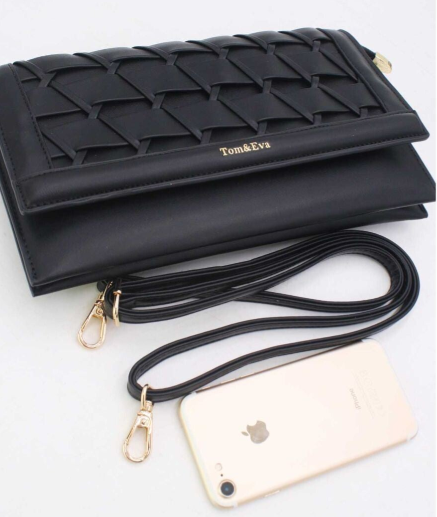 Pochette Bandoulière Tressé - Noir