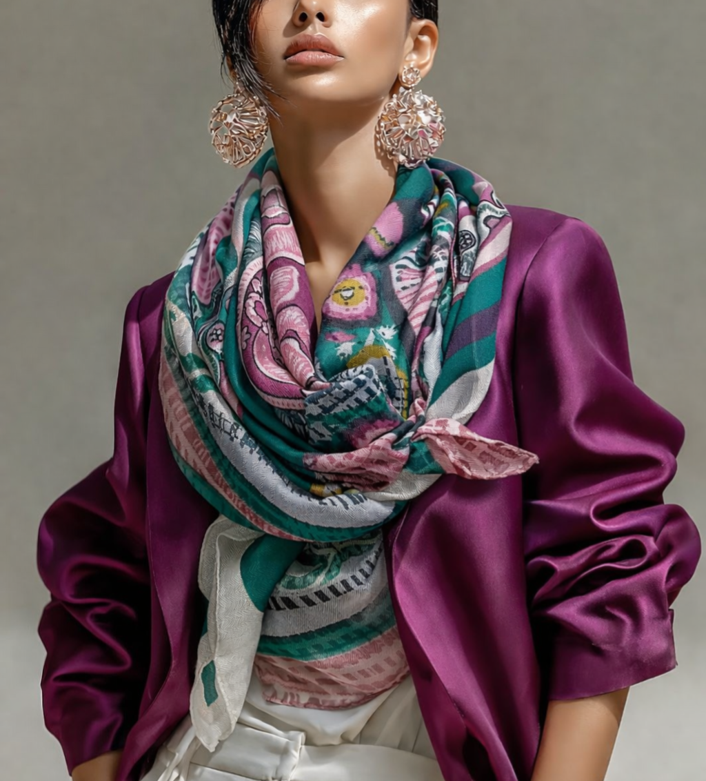 Foulard grand carré - Vert