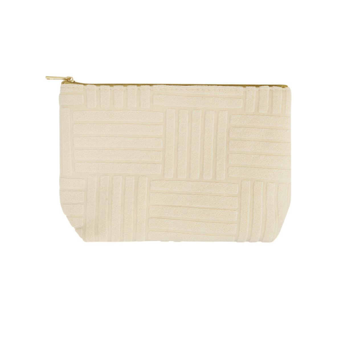 Pochette de maquillage en jacquard - Beige