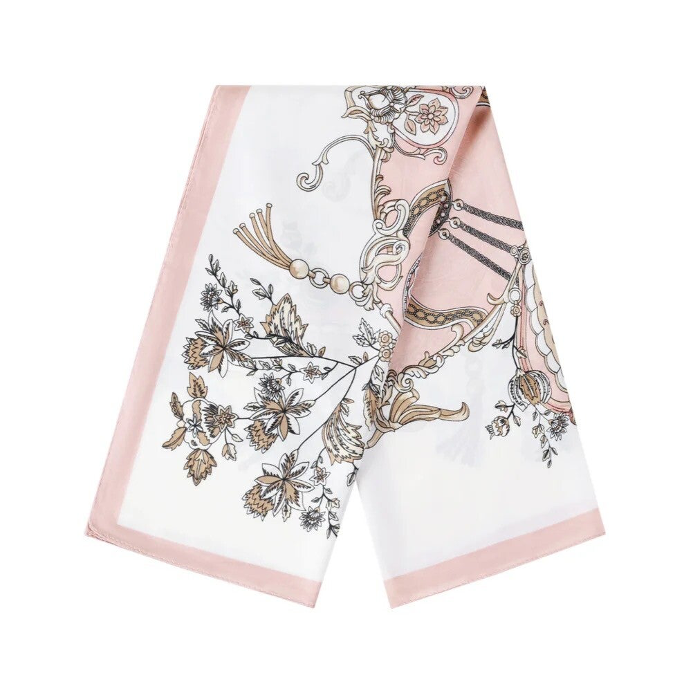 Foulard fleur quotidien - blanc