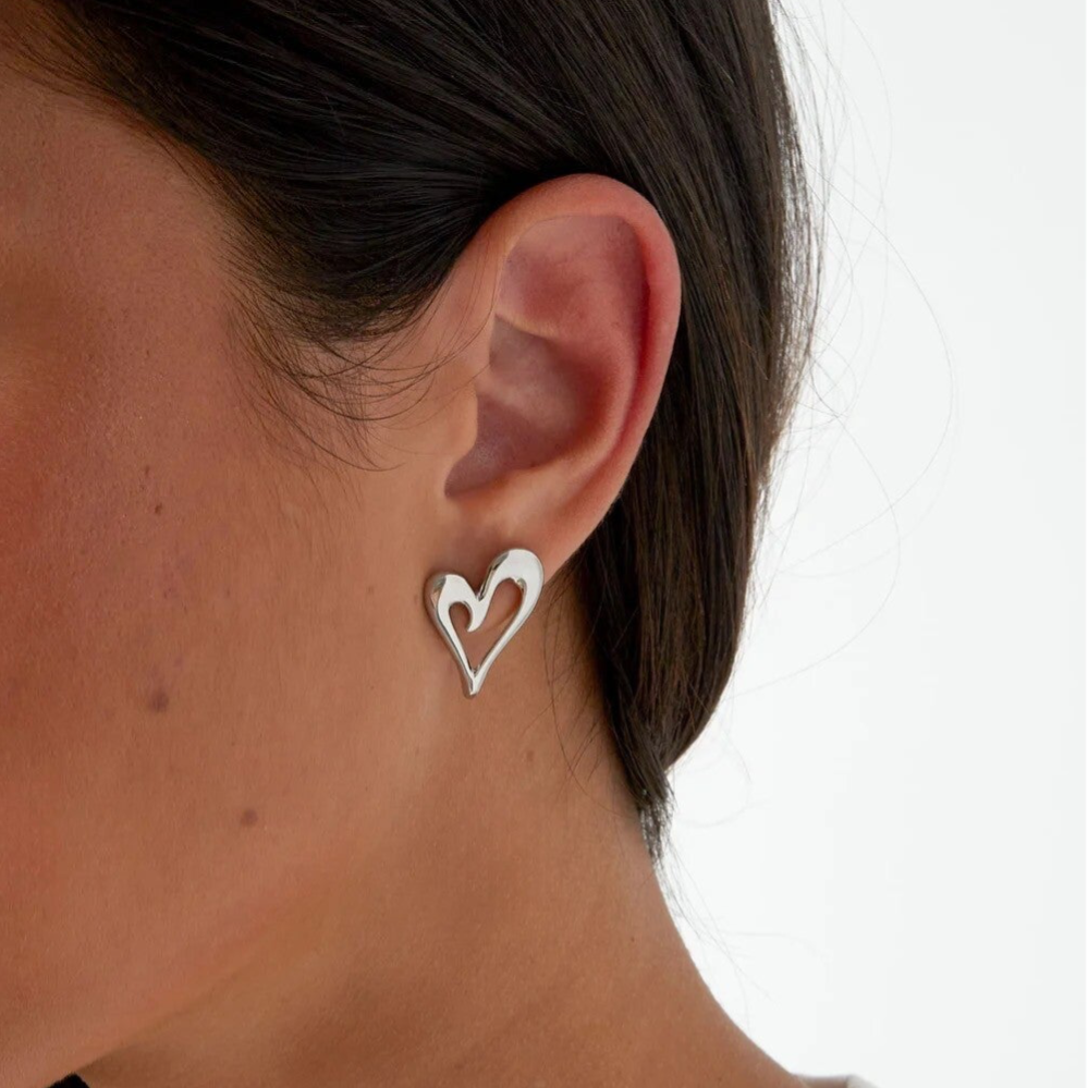 Boucles d’Oreilles Sweet Heart Argentées