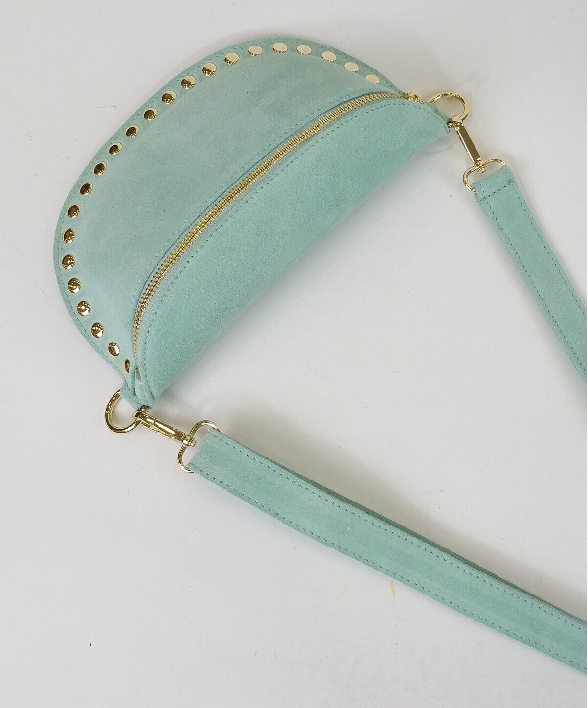 Sac Banane cuir - Vert d'eau
