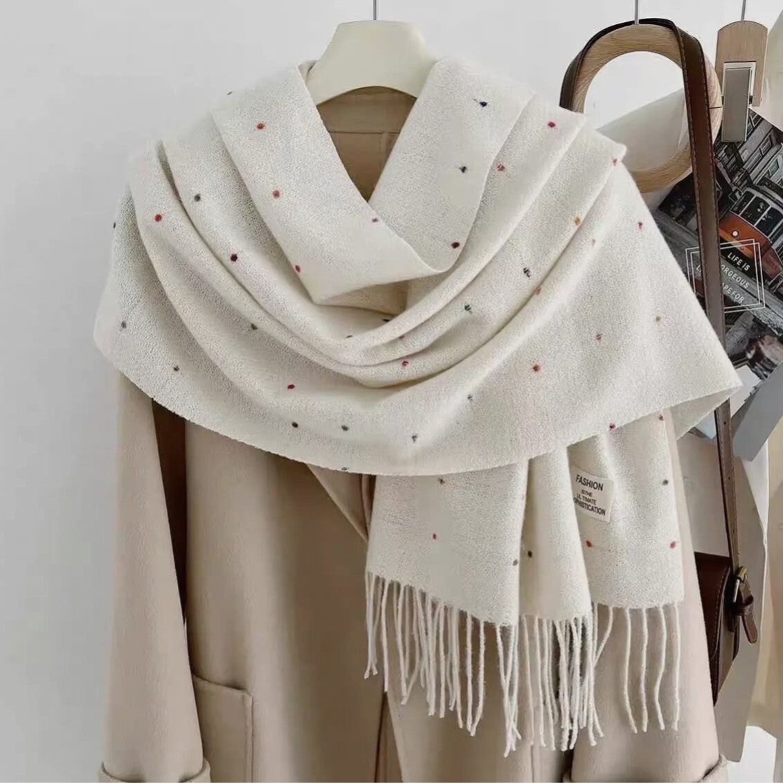 Echarpe franche - Blanche