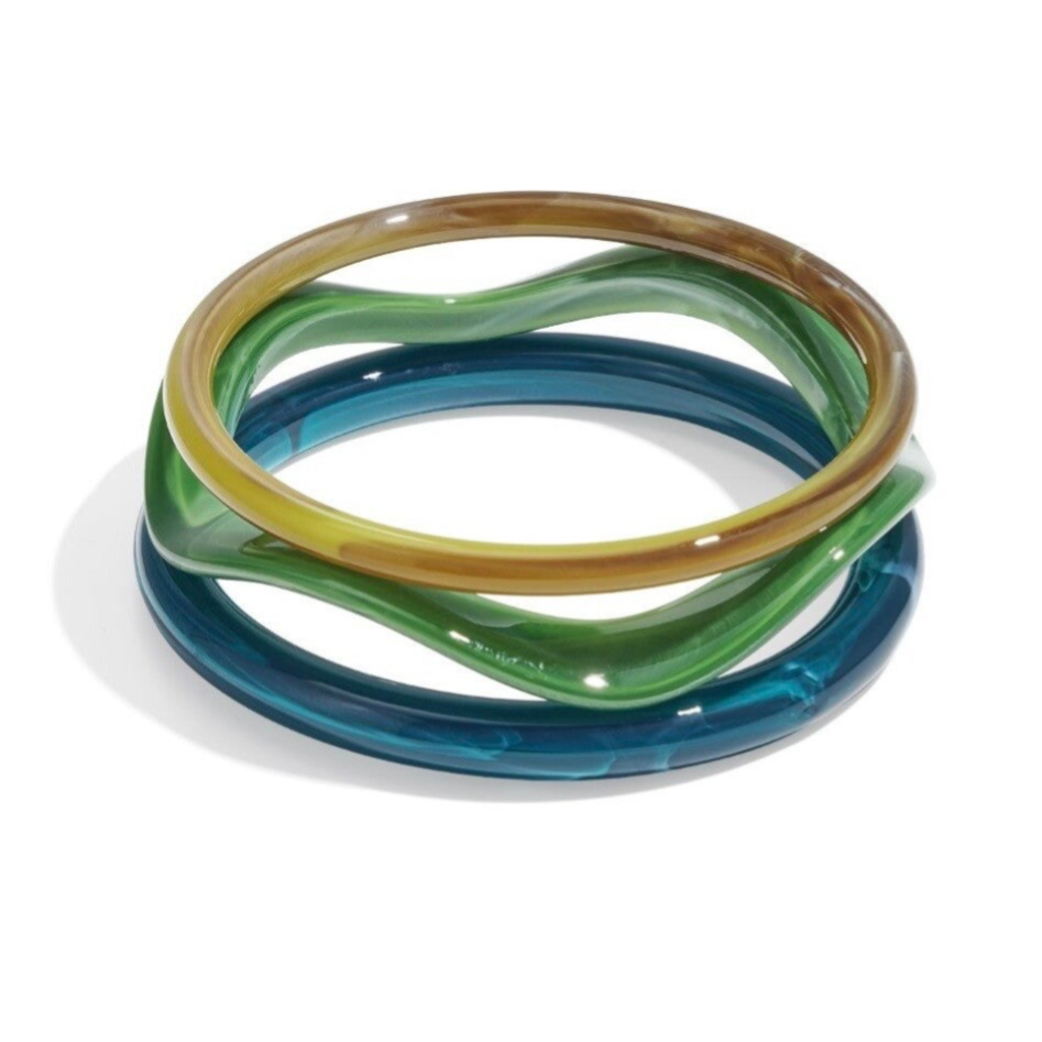 Bracelet multiple en acrylique - Vert