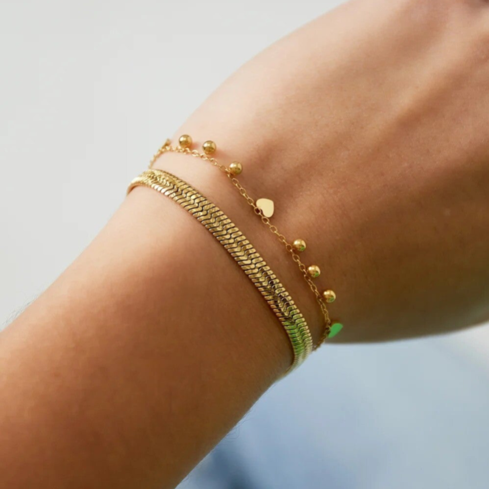 Bracelet scintillement d'amour - Dorée