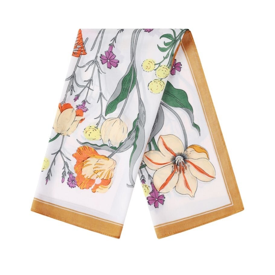 Foulard floral - Moutarde