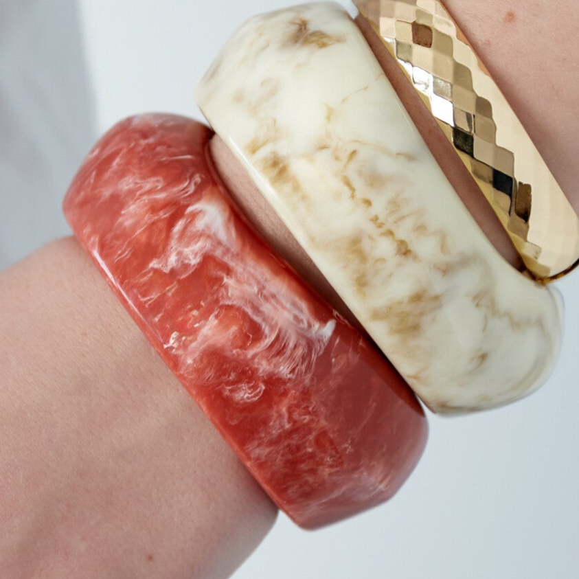 Bracelet en acrylique - Terracotta