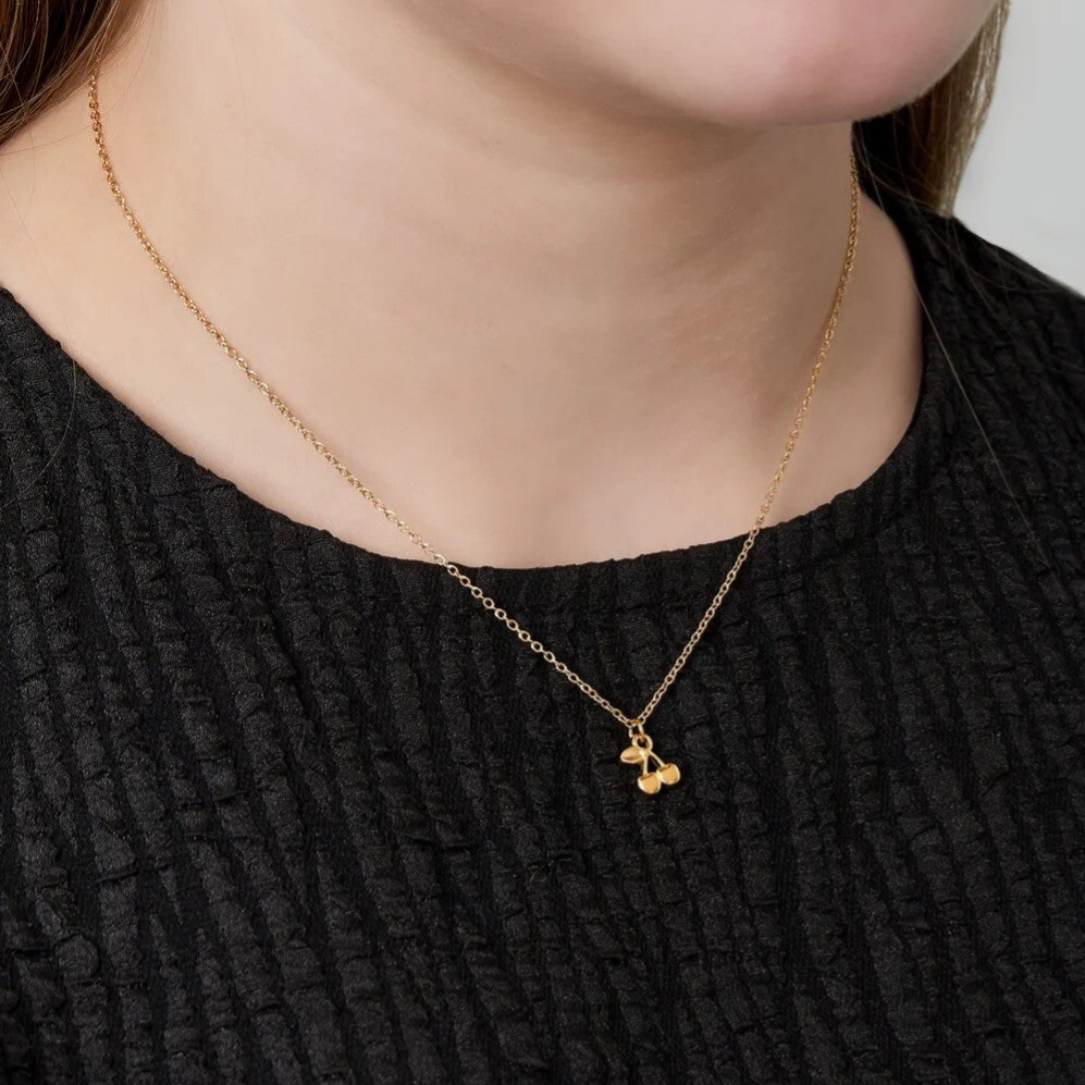 Collier cerise - doré
