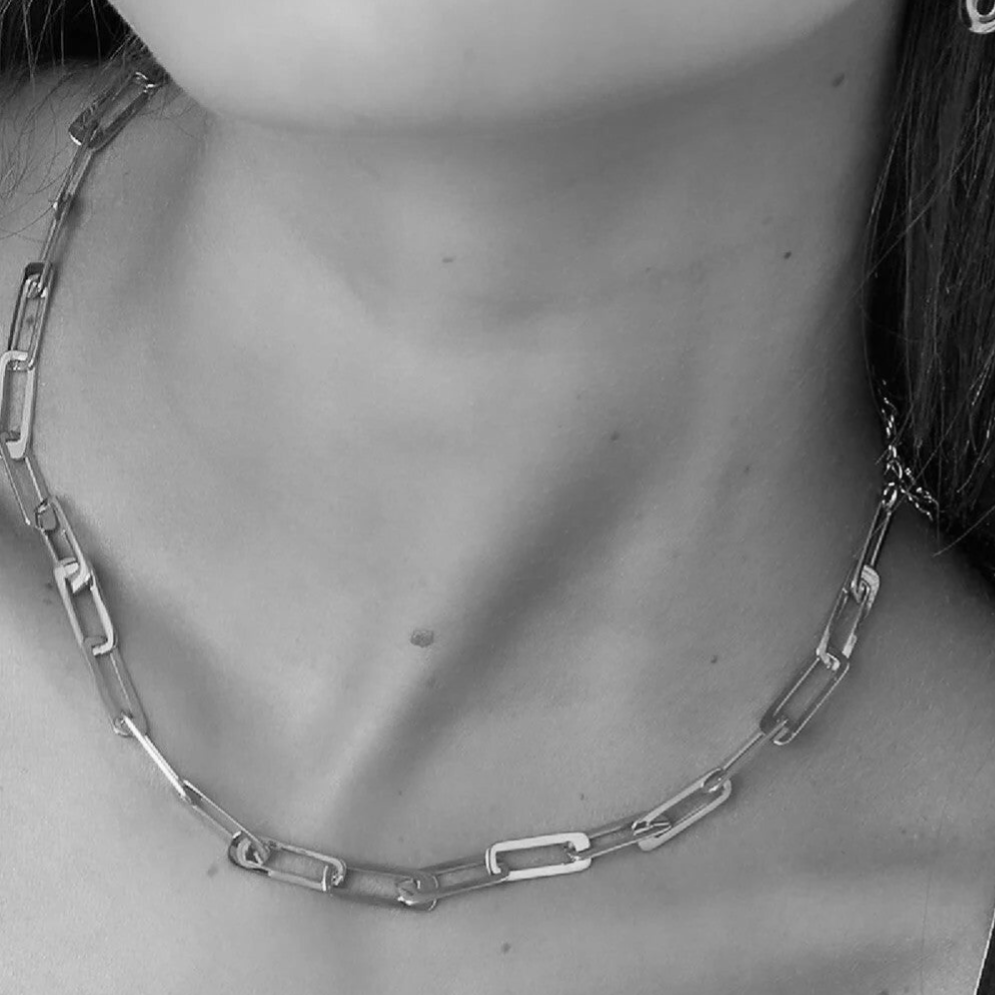 Collier grosse chaine - Argenté