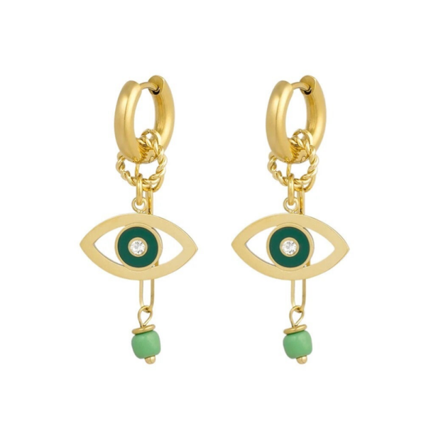 Boucles d’Oreilles Green Eye