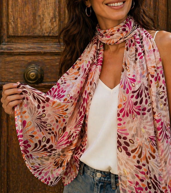 Vane'ss Foulard Pink Blossom