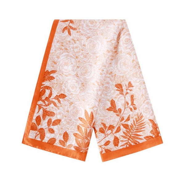 Foulard floral - Orange