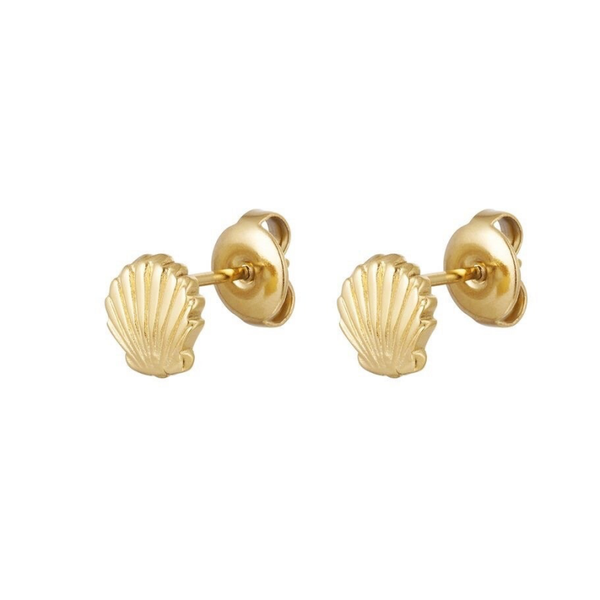 Petites boucles d'oreilles coquillage - Doré