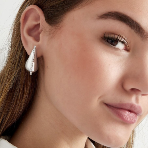 Boucles d'oreilles gouttes - Argenté