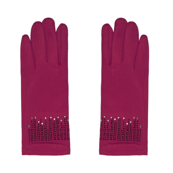 Gants Strass - Fushia