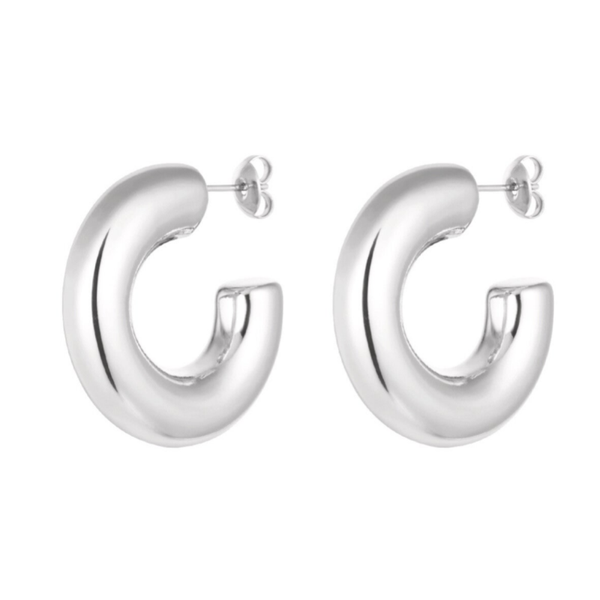 Boucles d'oreilles créole - Argenté