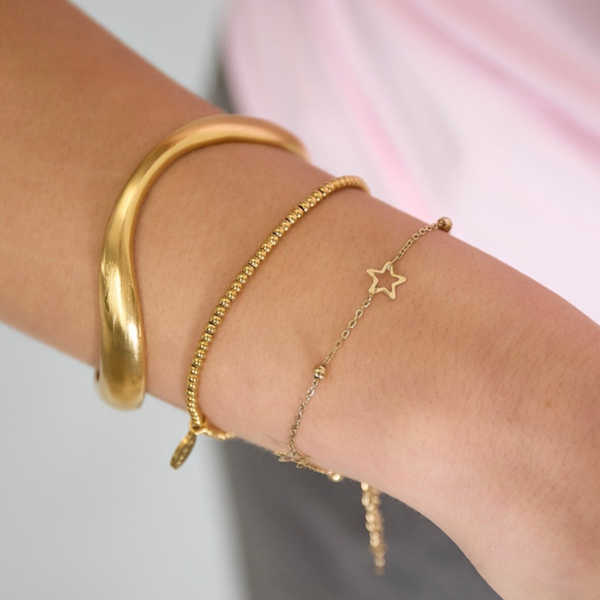 Bracelet avec étoiles - Dorée