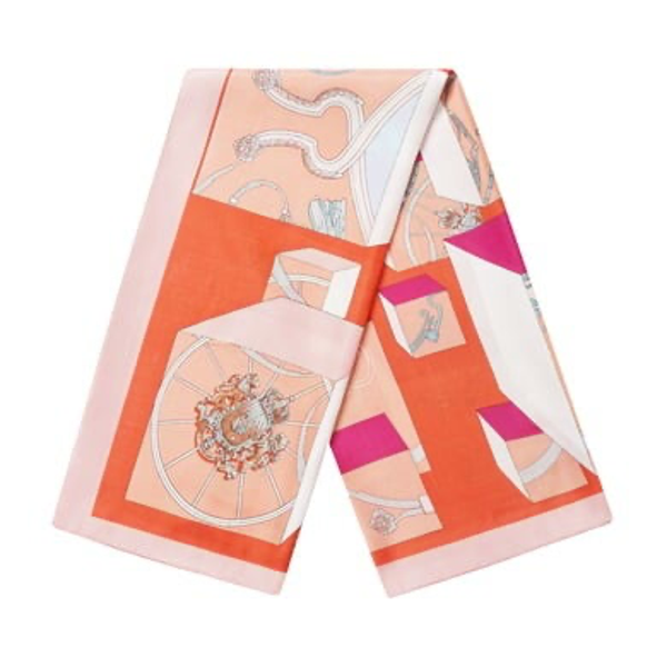 Foulard aspect soie  - Orange