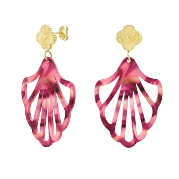 Boucles d'oreilles imprimé - Bordeaux