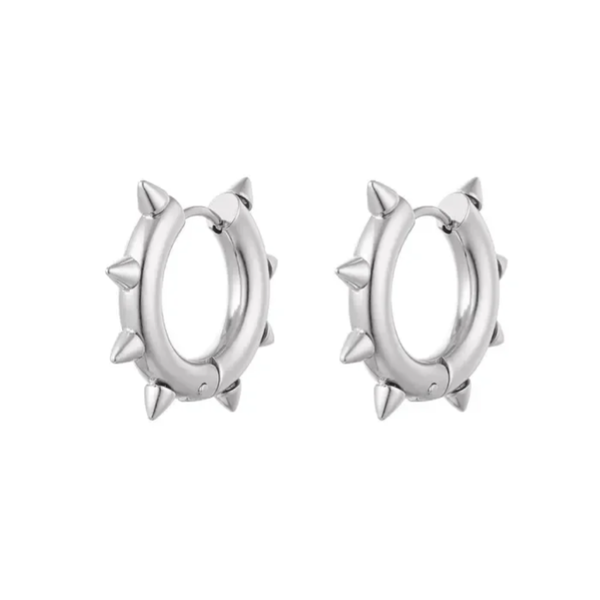 Boucles d'Oreilles Pointes - Argenté