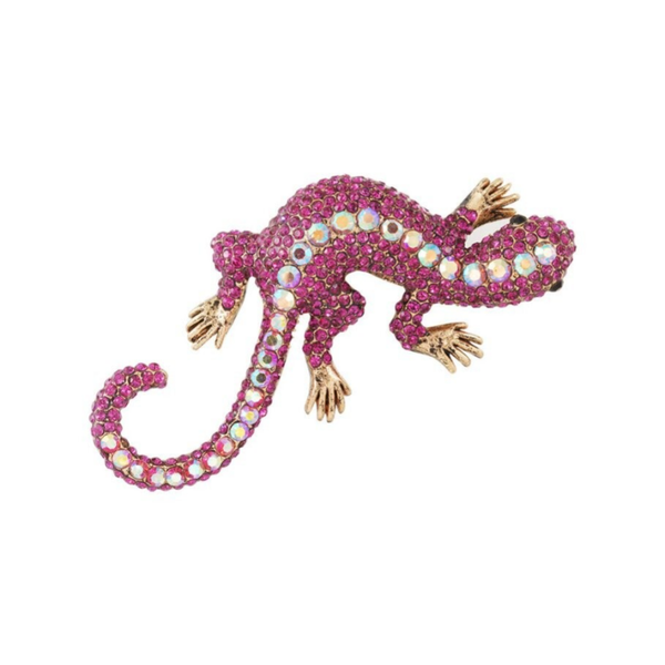 Broche Salamandre - Rose