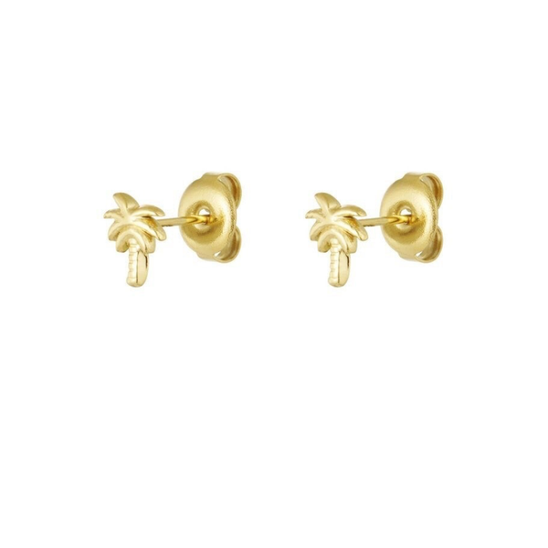 Petites boucles d'oreilles palmier - Doré