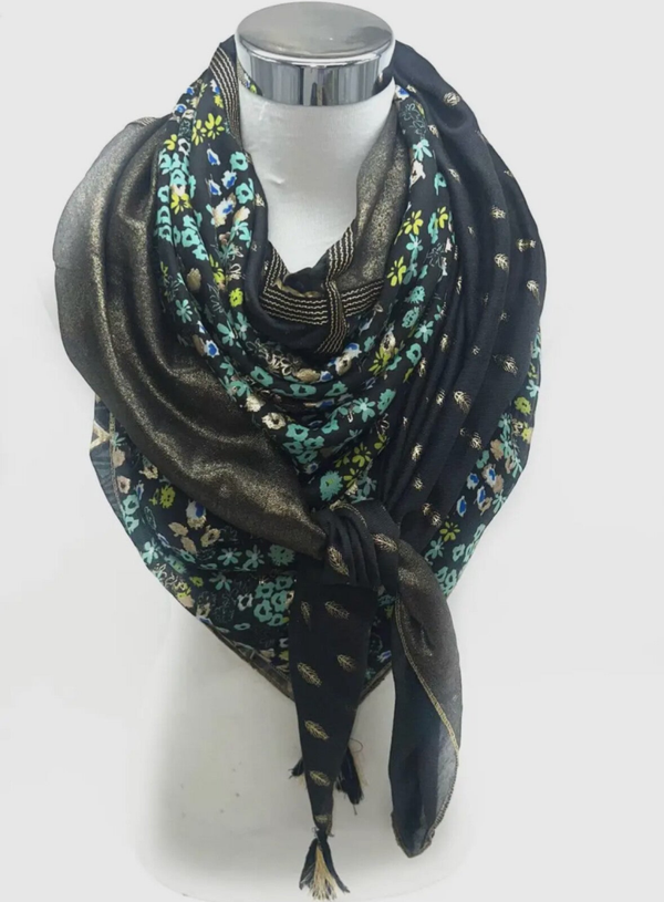 Foulard grand carré - Noir