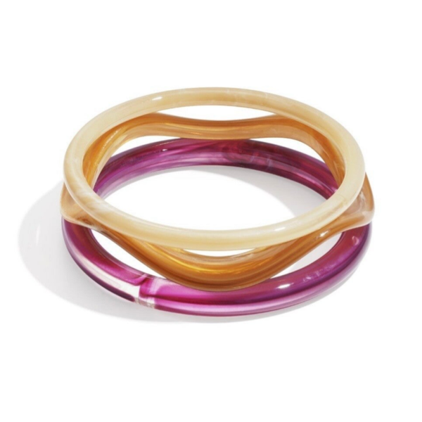 Bracelet multiple en acrylique - Multicolore