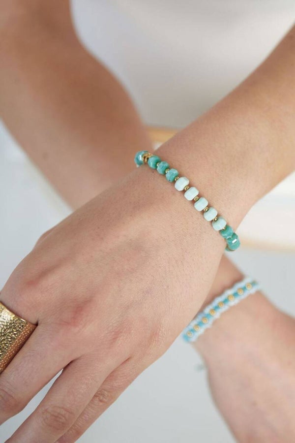 Bracelet perles - Menthe