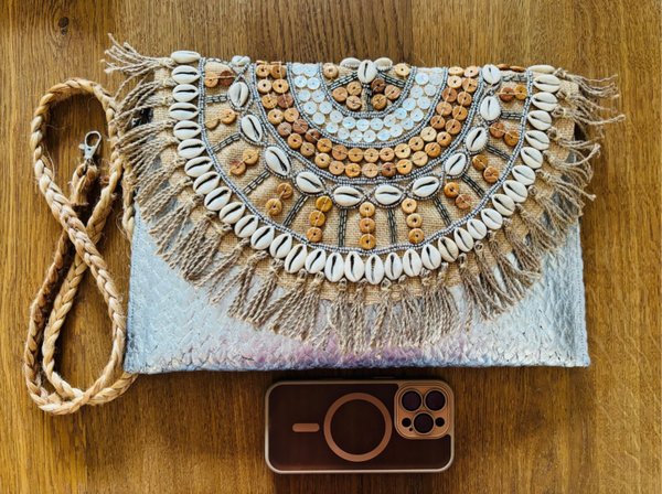 Sac à main en Cuir et Paille