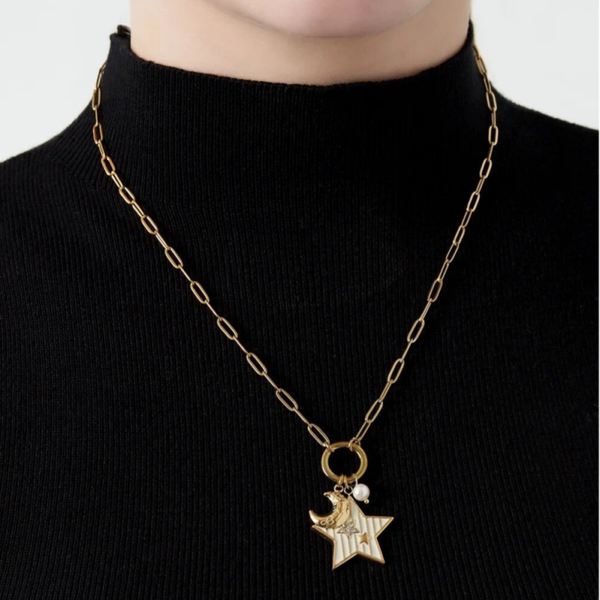 Collier Étoile Luna Doré