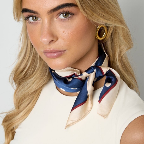 Foulard Petits Pois - Bleu