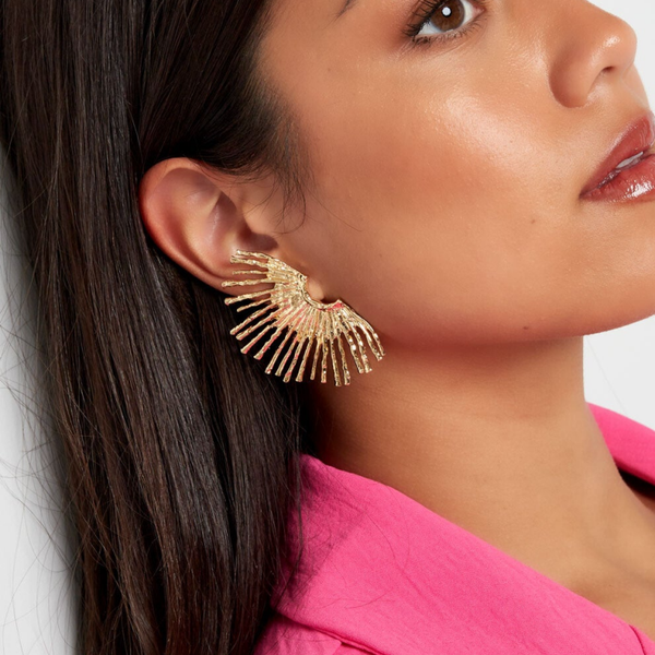 Boucles d'oreilles demi-robe - doré