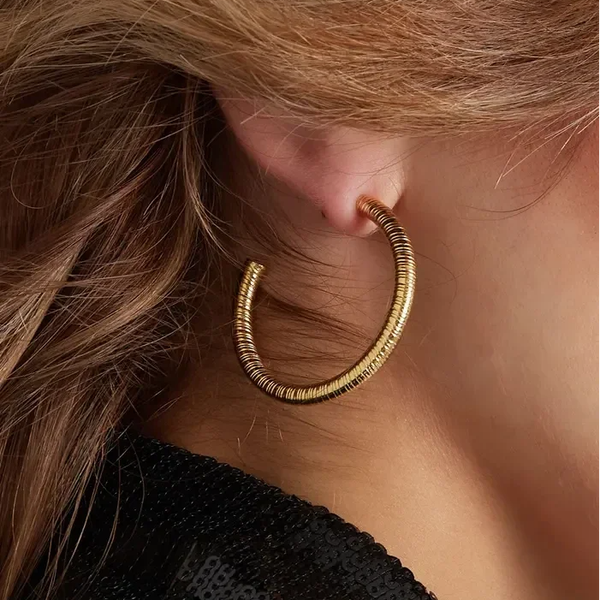 Boucles d'oreilles créole 4cm - doré