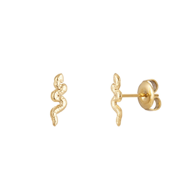 Petite boucles d'oreilles serpent - doré