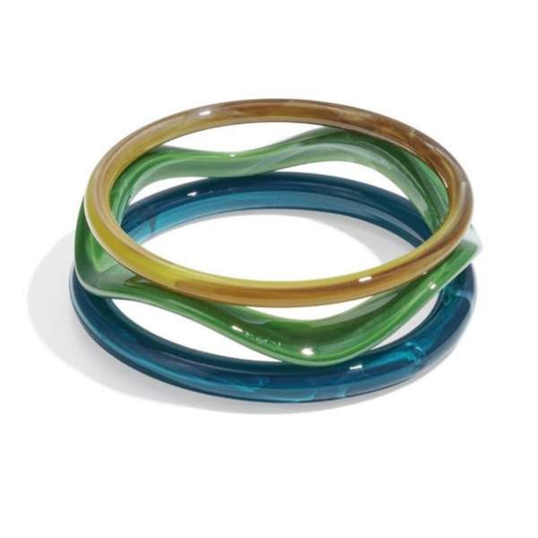 Bracelet multiple en acrylique - Vert