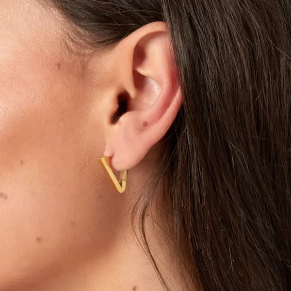 Boucles d'oreilles triangle - doré