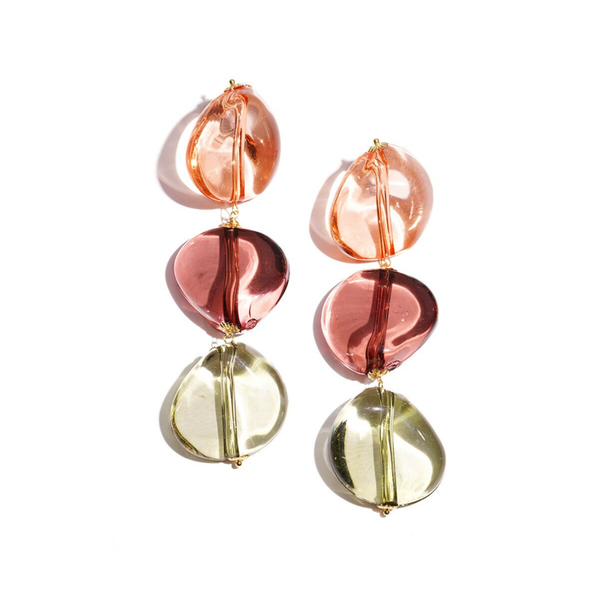 Boucles d'oreilles pierres tombantes - Acrylique