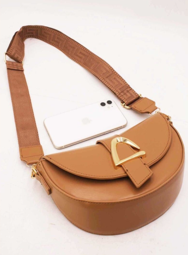 TOM&EVA - Sac Demi Lune - Brun