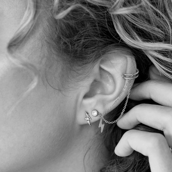 Boucles d'oreilles chaîne - Eclair