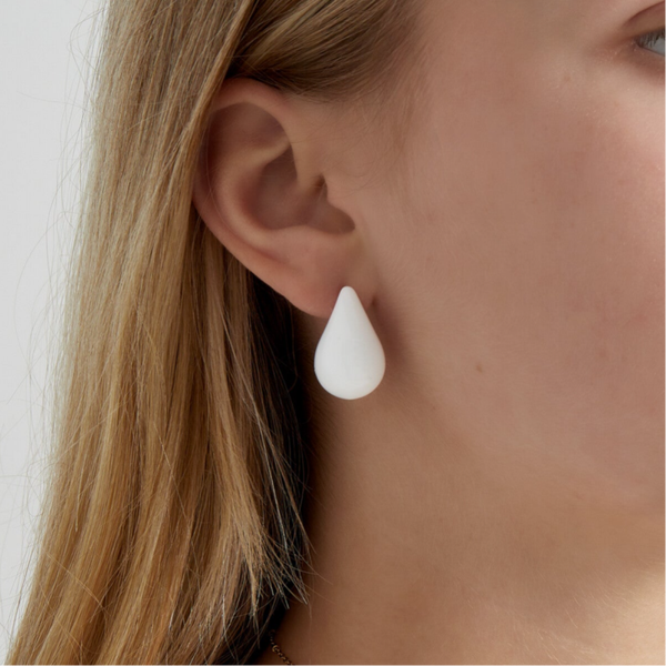 Boucles d'oreilles - Gouttes blanches