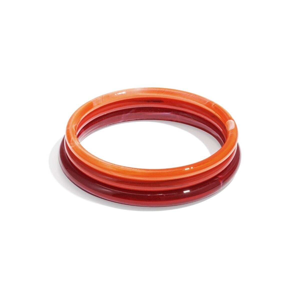 Bracelet multiple en acrylique - orange